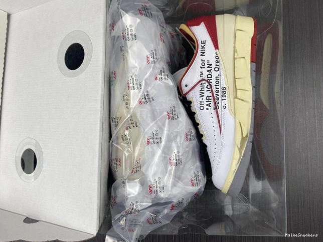 MaikeSneakers Off-White 3789 HighQuality Red Jordan2 SP DJ4375- White 1029